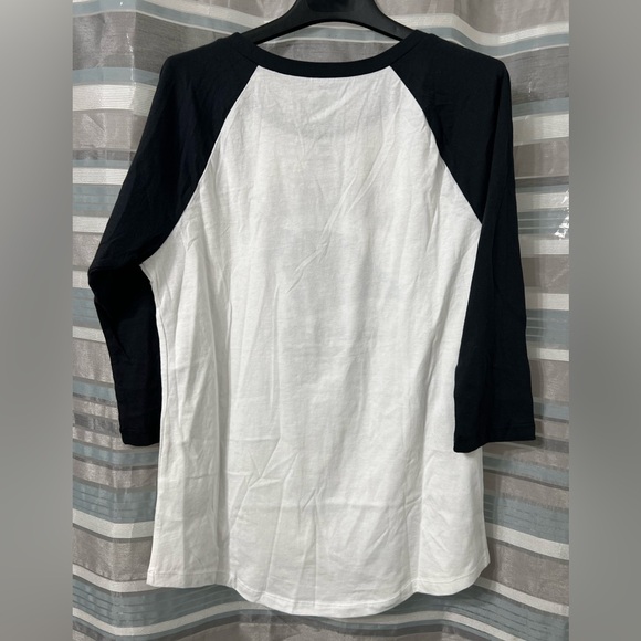 Carolina Panthers Black and White Raglan Shirt - Picture 2 of 7